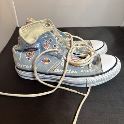 VINTAGE DICKIES LOGO MOTIF ''ALL OVER PRINT'' SNEAKERS Men's size 7.5
