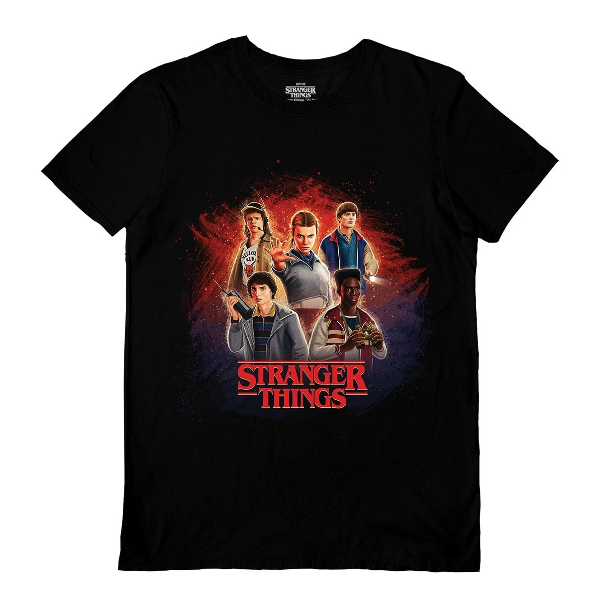 GAP STRANGER THINGS KIDS GRAPHIC T-SHIRT - Maglietta a manica lunga - moonless night/nero