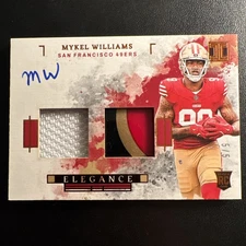 2025 Panini Impeccable Football ELE-MWS Elegance Mykel Williams /5 (RC, AU, MEM)
