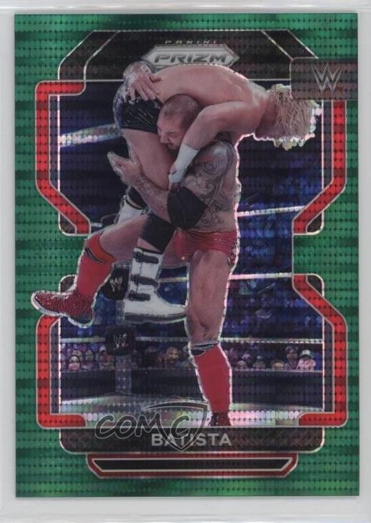 2022 Panini Prizm WWE Green Pulsar Prizm 6/25 Batista #196