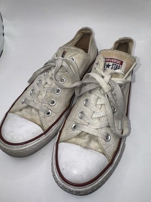 Converse All Star Low Top Cream Canvas Sneakers M7652 Men s 7 Women s 9