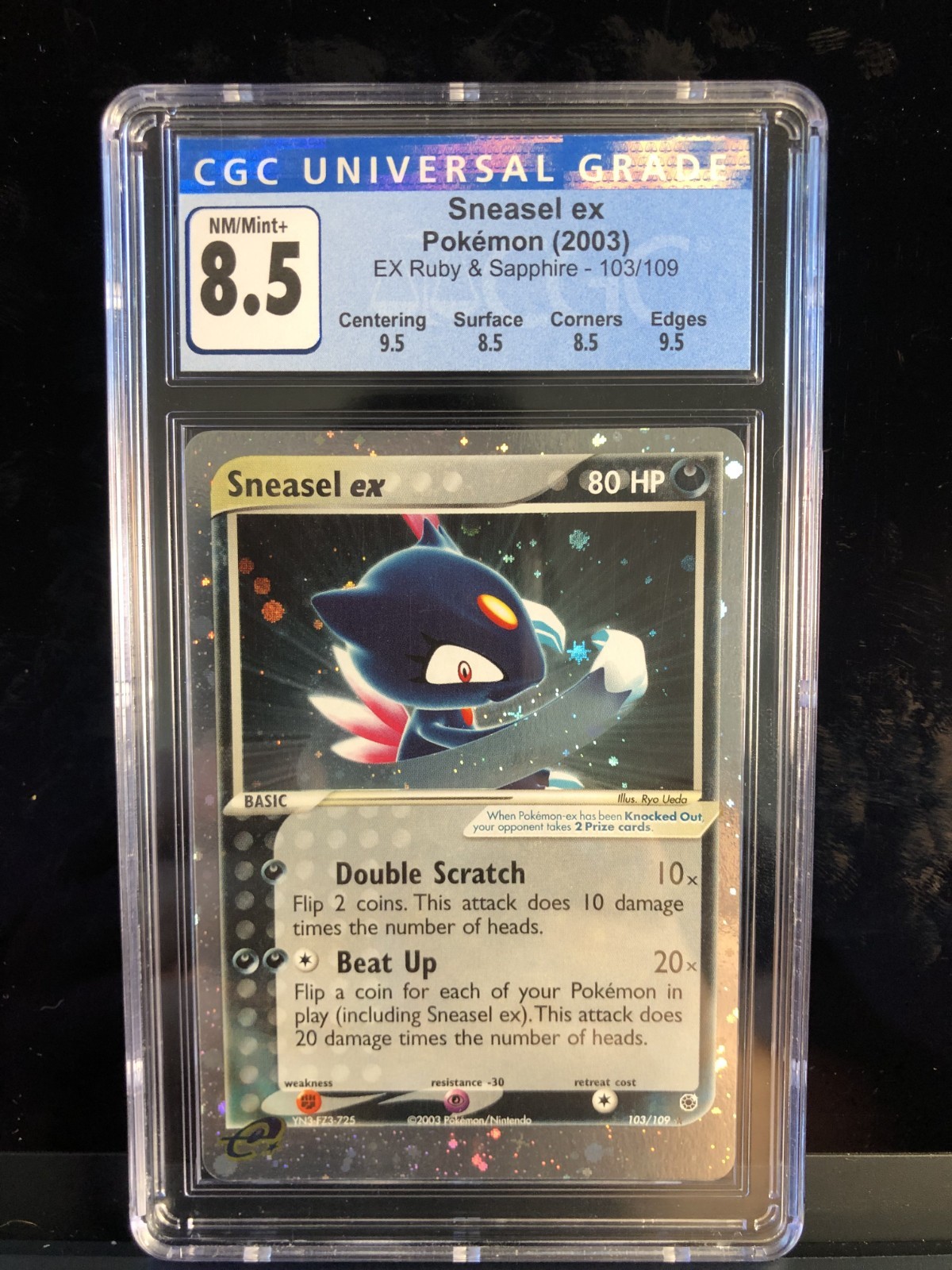 Sneasel ex 103/109 EX Ruby & Sapphire Holo CGC 8.5