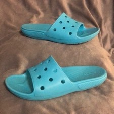 CROCS Classic Slides / Blue Sandals/ Women's Size J6 Lightweight Beach