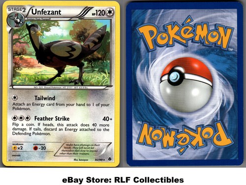 2011 Pokemon, B&W Emerging Powers, #82/98 Unfezant, Rare