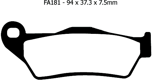EBC/MXS181 Moto-X Race Brake Pads Front for KTM EXC250/300, SX-F250/350, LC4 640 - Picture 2 of 2