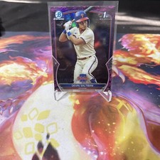 2023 1st Bowman Chrome Draft Devin Saltiban Fuchsia Lunar Ref /199 RC