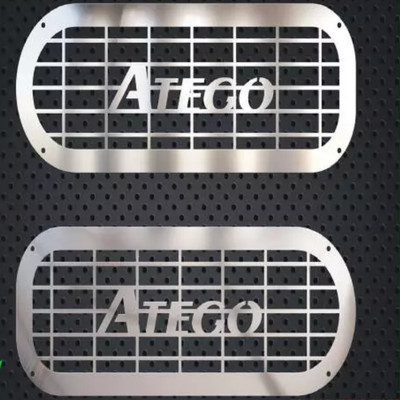 Mercedes Atego Headlight Protector Super Polished Stainless Steel 2 Pcs.