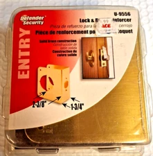 Defender Security Lock & Door Reinforcer Solid Brass U-9556 With Screws