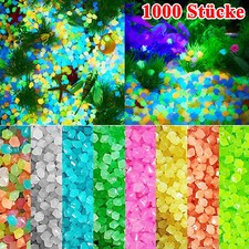 1000Stk Leuchtsteine Leuchten im Dunkeln Kieselsteine Nachtleuchtend Garten Deko