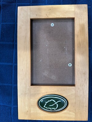 VTG Burnes of Boston Rare Woods Picture Frame With Ceramic Tile Insert ...
