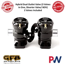 Go Fast Bits 3 in 1 Hybrid Dual Outlet Valve Black For 2017-21 Kia Stinger 3.3T