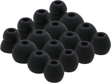 JNSA 16Pcs Black Replacement Ear Tips Ear Buds Ear Gels for Beats by Dr Dre Powe