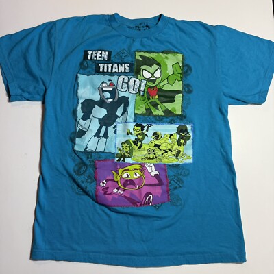 Youth / Boys / Kids Size XL Teen Titans GO! T-Shirt Robin Cyborg Beast Boy Raven