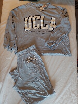 Damen Pyjama H&M Größe S Cropped Hose & Top Ucla Blau 20659