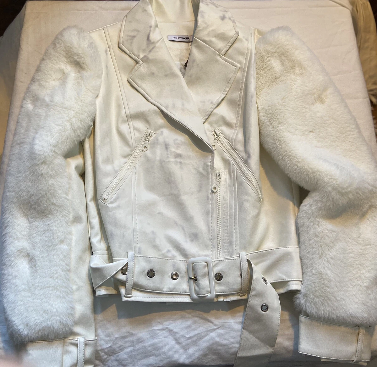 Fashion nova top faux fur jacket