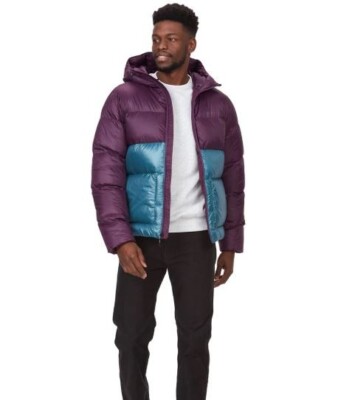 Marmot Guides Down Hoodie Jacket Puffer Men's XL 700Fill Purple