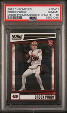 2022 Panini Chronicles Brock Purdy Score Premium ROOKIE Update 49ers PSA 10 GEM 