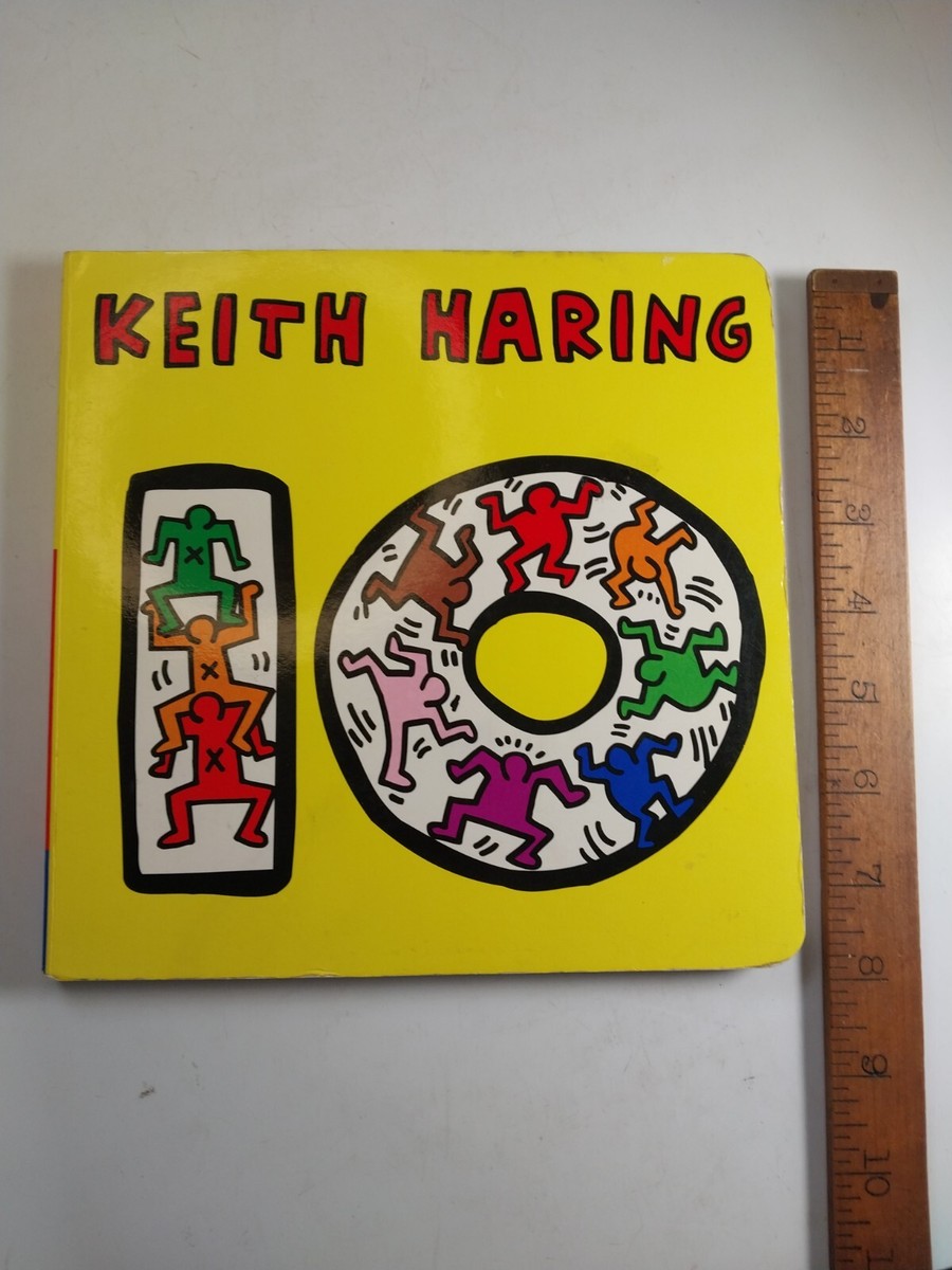 Vintage 1998 KEITH HARING TEN 10 Hardcover Board Book HB