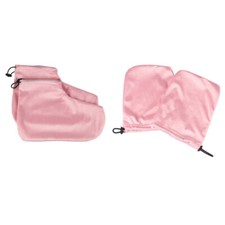 2 Pairs Paraffin Wax Mittens and Booties for Hand Feet Gloves Foot Covers