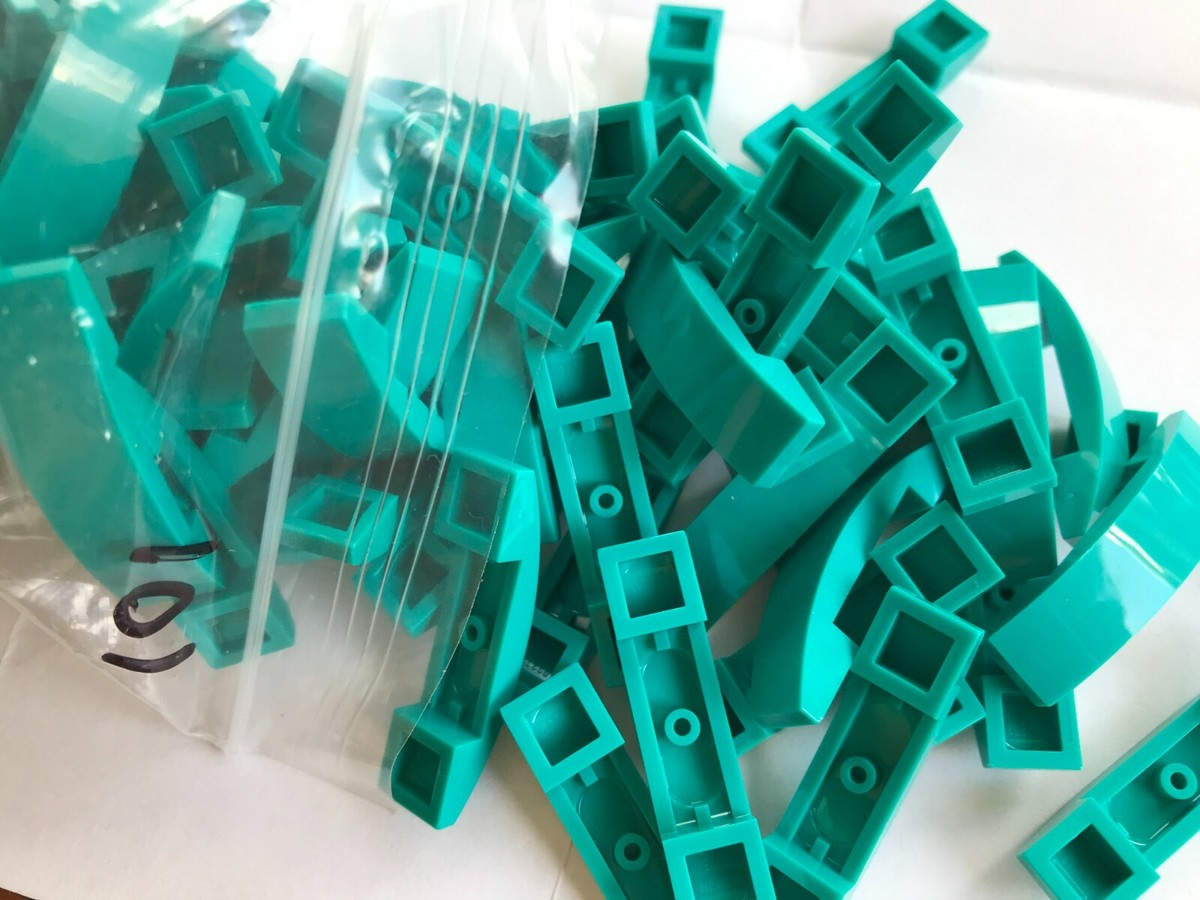 LEGO --NEW--#93273-DARK TURQUOISE-SLOPE CURVED 4 X 1 DOUBLE- 25