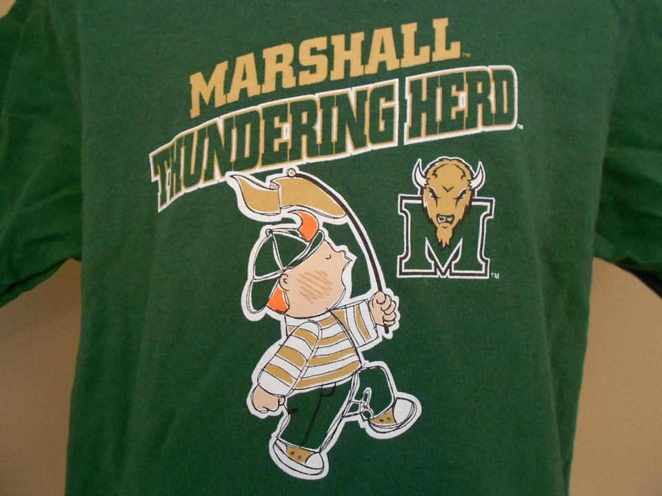 Nuevo- Camisa Verde Marshall Thundering Herd Niño Pequeño Tallas 2T-3T-4T por Starter Foto 3 de 4