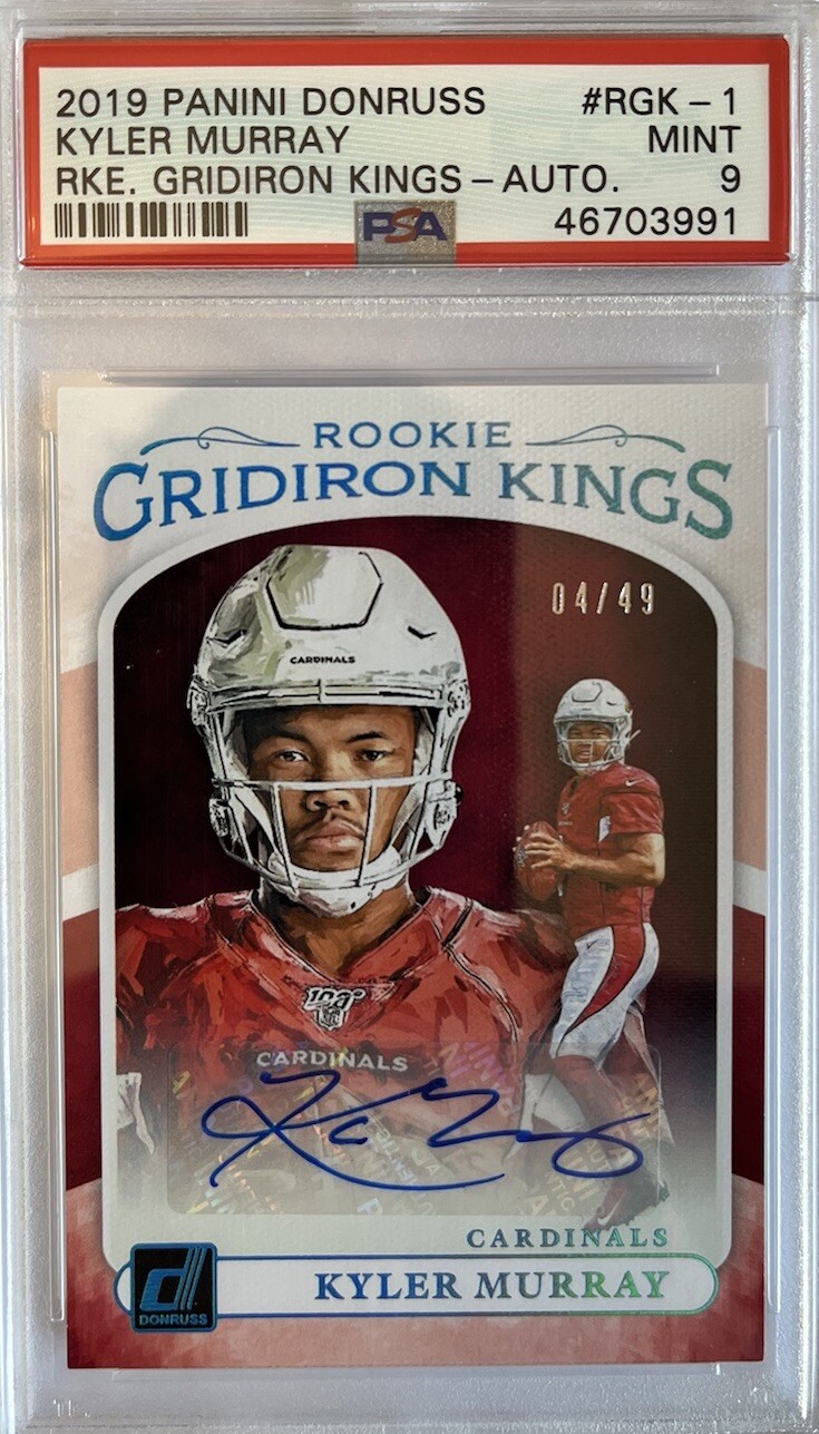Kyler Murray Panini Donruss Rookie Gridiron Kings #RGK1 Autograph