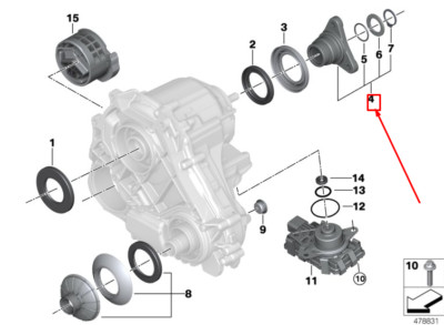 NEU BMW X3 M F97 ABTRIEBSFLANSCH SET 27108058653
