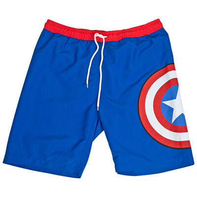 Captain America Shield Logo Board Shorts Blue