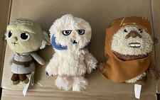 Lot 3 Star Wars Plush dolls Yoda Ewok Wampa