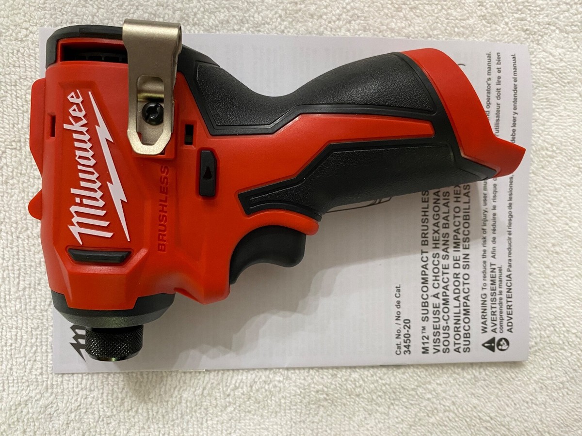 Milwaukee M12 Tools Milwaukee 3450-20 M12 12V Brushless 1/4