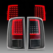 Black Led Tail Lights Brake Lamps Fits 2009-2018 Dodge Ram 1500 2500 3500 Pair