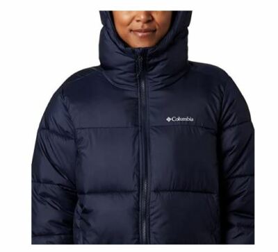 Columbia Women Columbia Hooded Navy Puffer Jacket Relax Fit Size