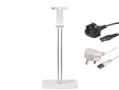 Mountson Premium Bodenständer Sonos Five Play: 5 horizontal vertikal weiß + Kabel
