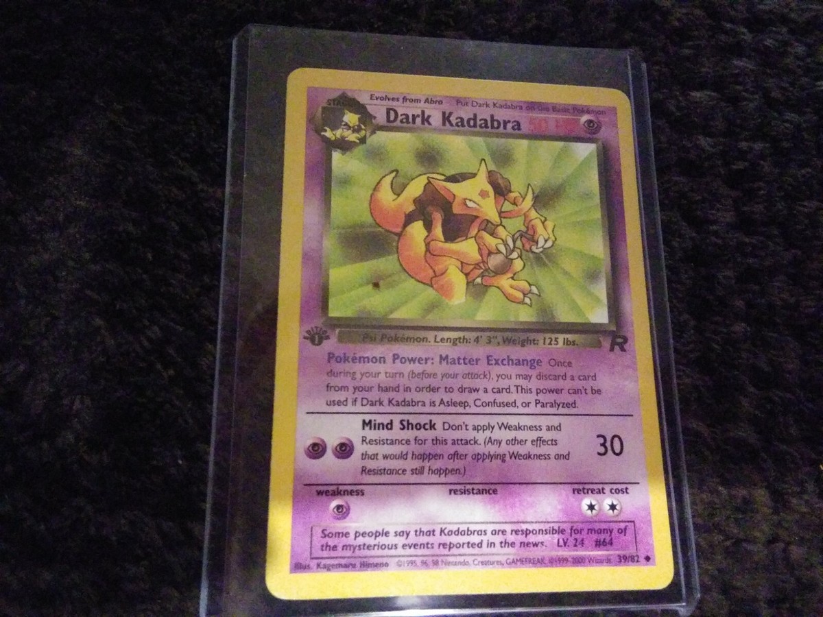 Dark Kadabra 1ST EDITION Team Rocket Pokemon Card - MINT | eBay