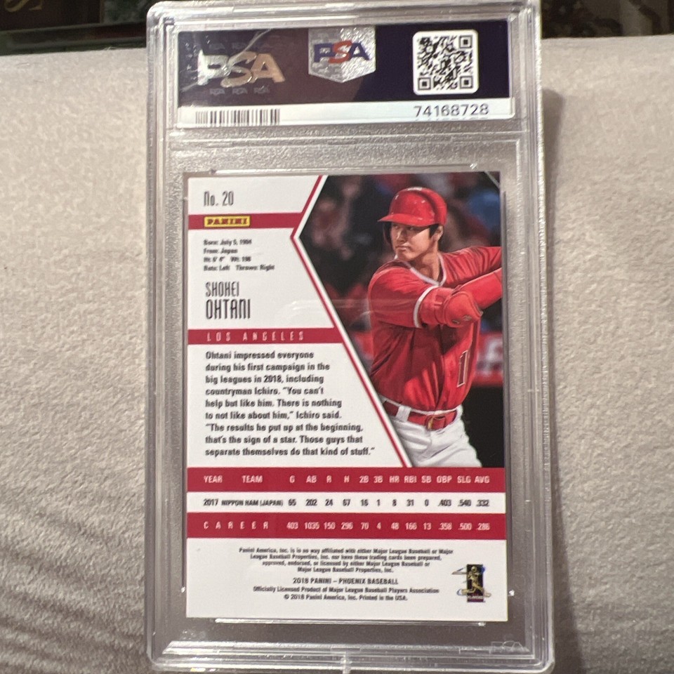 Carte Panini 2018 Diamond Kings Shohei Ohtani RC – Gradée PSA 9 – Collection