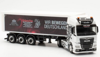 HERPA - MAN TGX 4x2 con rimorchio a 3 assi SCHEUFLER - 1/87 - HER317153 EUR 51,12 - IT