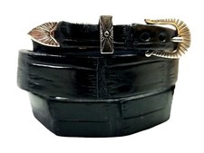 Genuine ALLIGATOR HATBAND Western BLACK 3/4