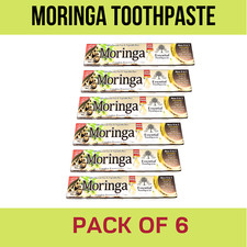 6 PACK- MORINGA Toothpaste, Natural & Organic, Fluoride Free &