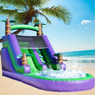 KING INFLATABLE Kommerziellen PVC Aufblasbare Hüpfburg Wasser Rutsche Lila Große Splash Pool