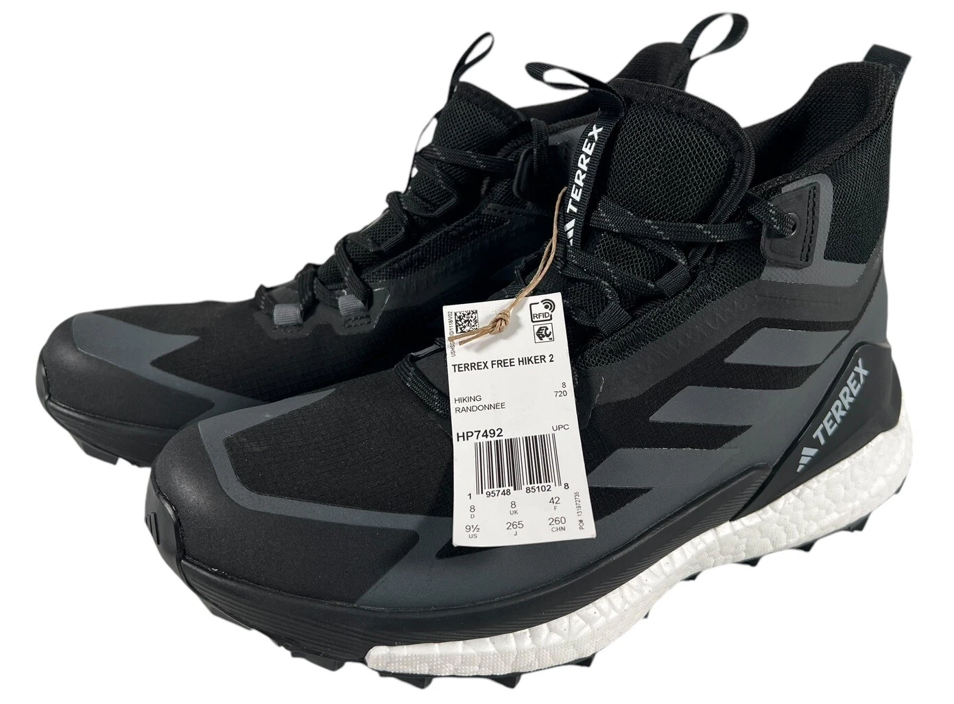 Scarpe Adidas taglia 9 5 donna Terrex Free Hiker 2 Gore Tex nero bianco HP7492