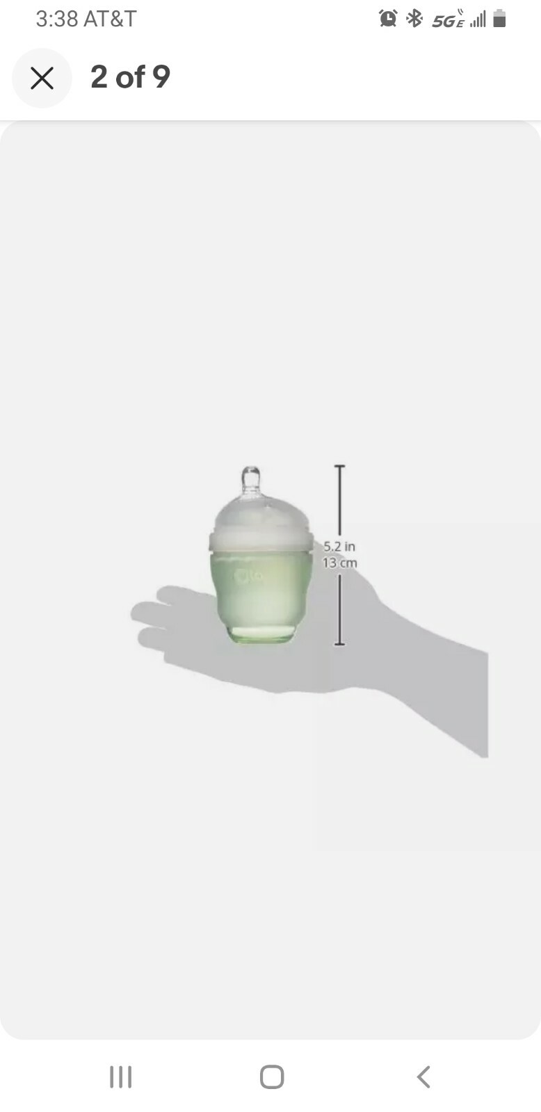 Olababy Gentle Bottle Silicone Wide Neck Bottle 4 oz Mint