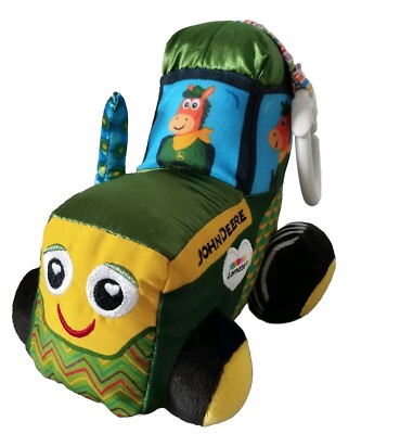 John Deere Stofftraktor Fühlspielzeug Baby Kleinkind Clip & Go Tomy Lamaze