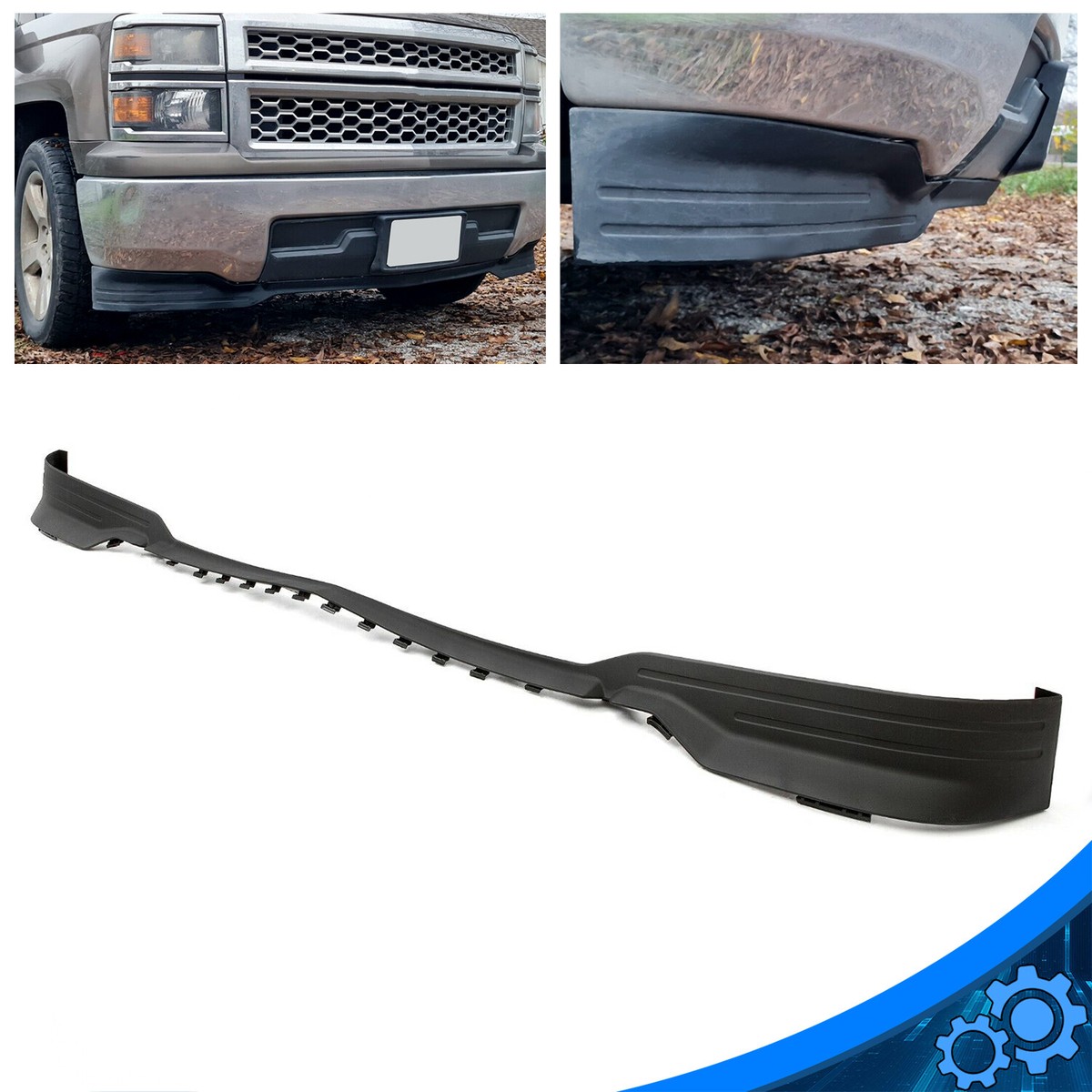 NEW Gray Lower Bumper Valance For 2003-2007 Chevy Silverado & Avalanche W/o Fog - Foto 8