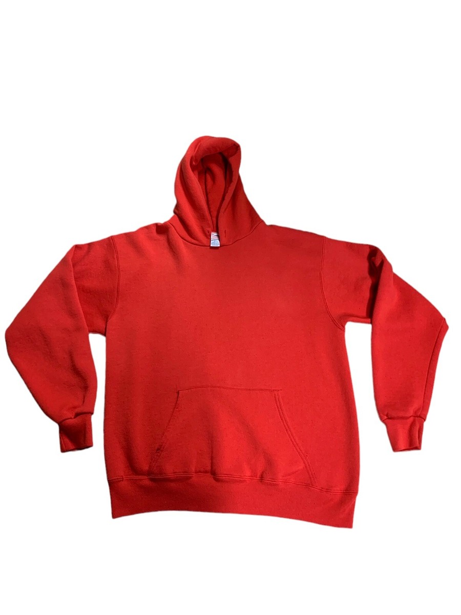 Vintage 80's Soffe Heavy Sweats Red Blank Hoodie Pullover Vintage 80's Soffe Heavy Sweats Red Blank Hoodie Pullover