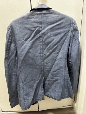BURBERRY PRORSUM Light Blue Blazer Jacket Size 52 CHRISTOPHER