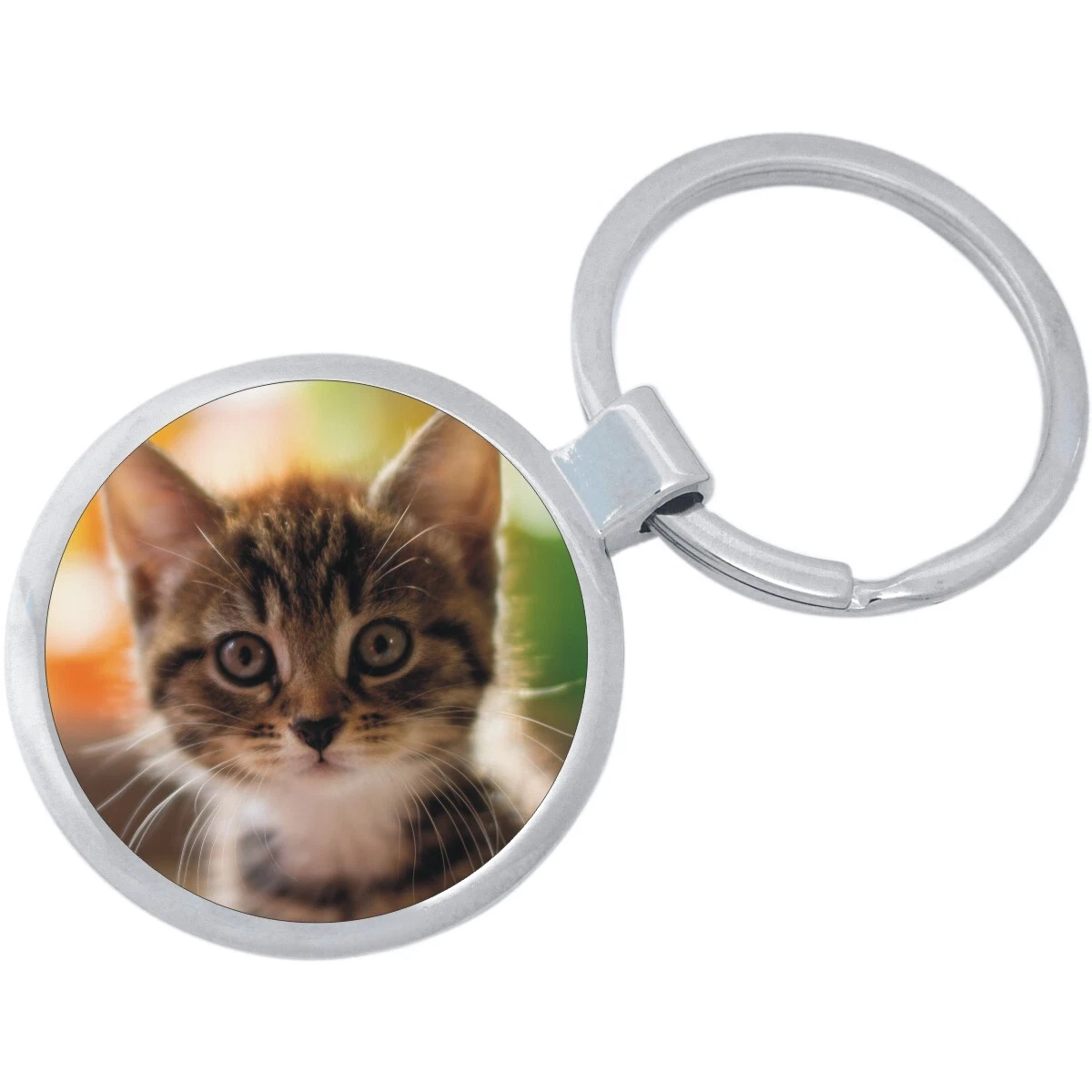 Cute Kitten Cat Keychain Includes 1.25 Inch Loop for Keys or Backpack