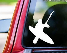 Kayak Vinyl Decal Sticker | Whitewater Rapids River Sea Kayaking