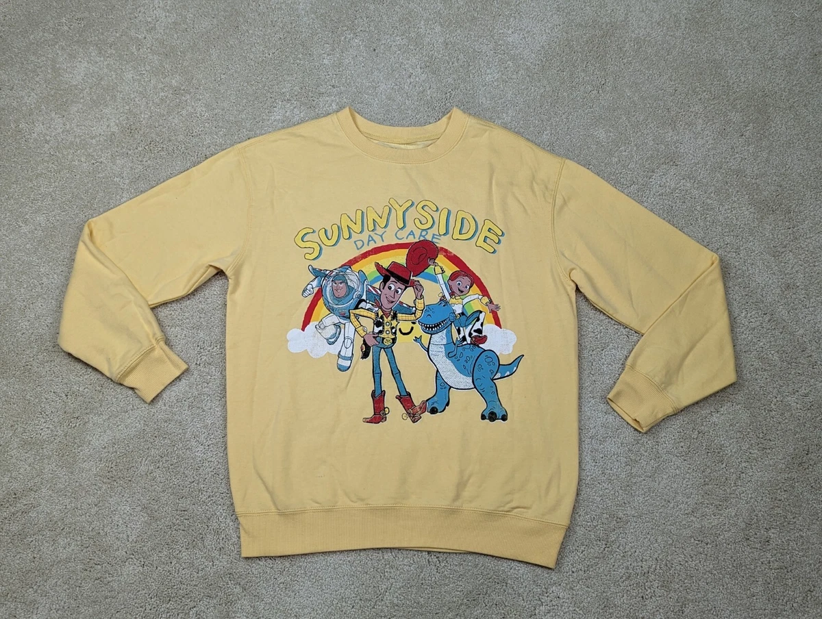 Disney Pixar Toy Story 4 Sweater boys Small Yellow Multi Color Graphic NWT