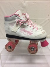 Roller Derby Sparkles Quad Roller Skates Girls Sz 4 Pink DISTRESSED