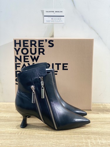 Vicenza Botines Mujer de Piel en Negro Talón Piñón Casual Bota 36 | eBay